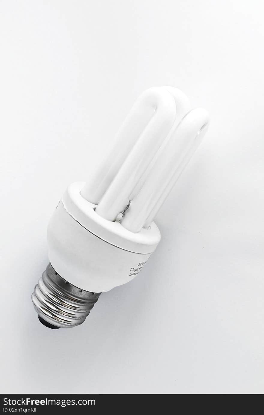 Compact fluorescent lightbulb isolated