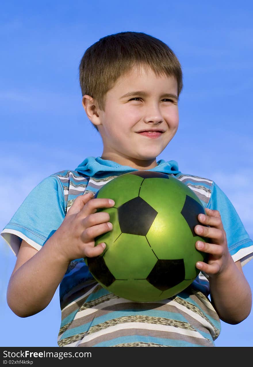 Boy with soccer ball