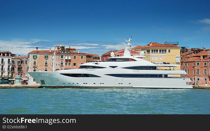 The ship at pier in Venice, Italia. The ship at pier in Venice, Italia.