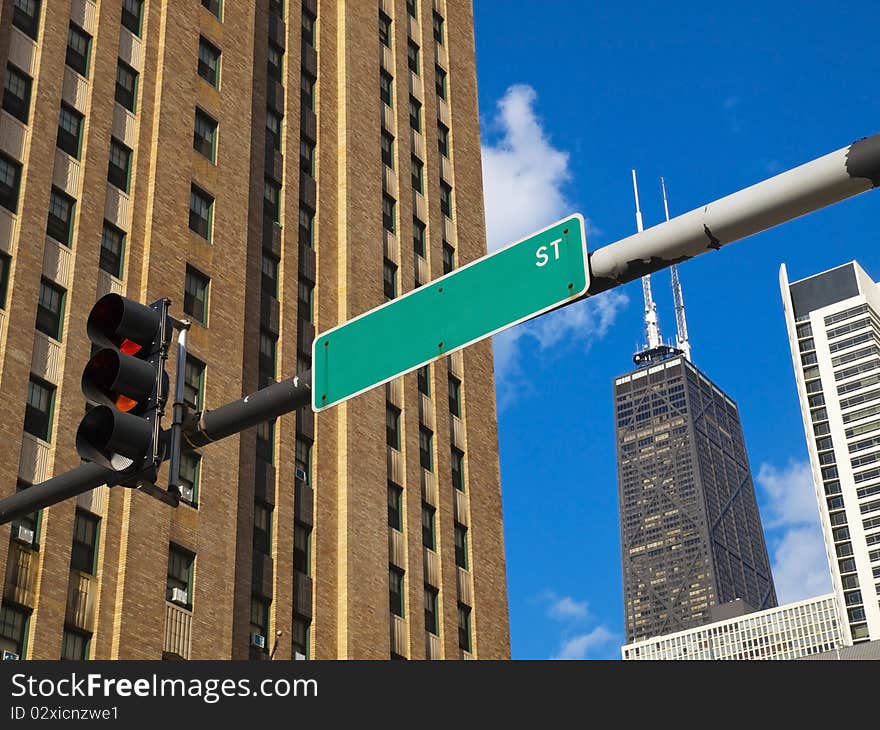 City Blank Street Plate in a urban scene