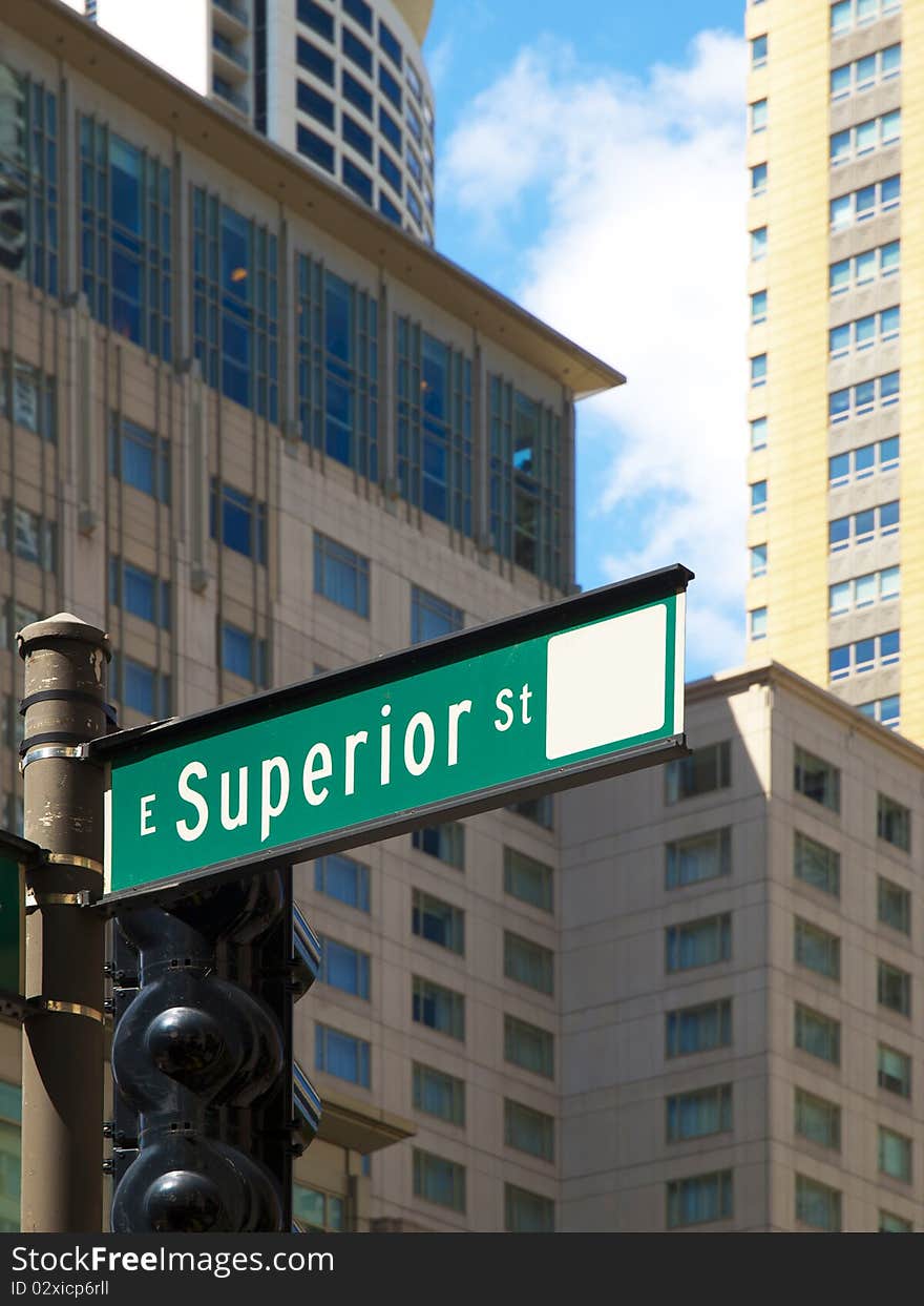 Superior Street Sign, Chicago