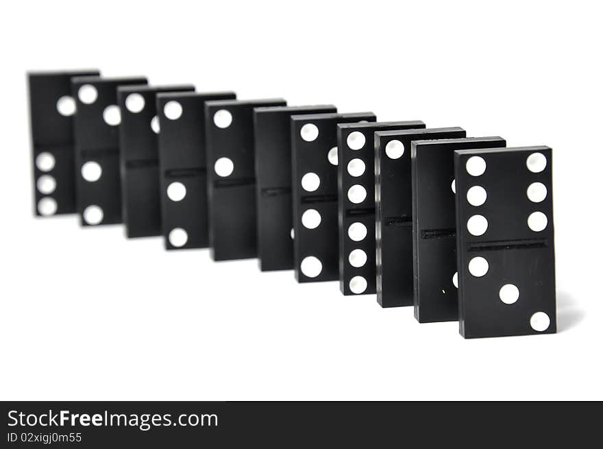 Dominoes isolated on white background. Dominoes isolated on white background