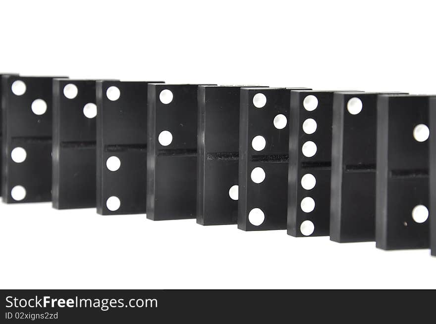 Dominoes isolated on white background. Dominoes isolated on white background