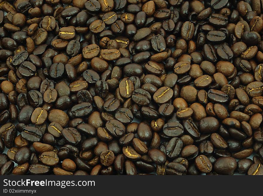 close-up Coffee beans background.