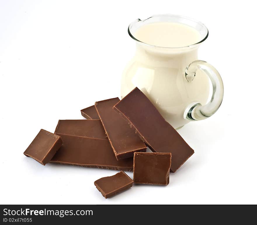 Milk Chocolate And White Milk Jug