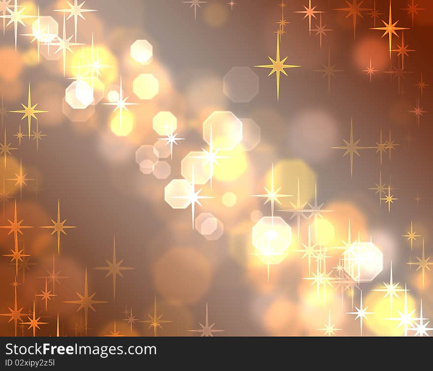 Christmas Background with shining star