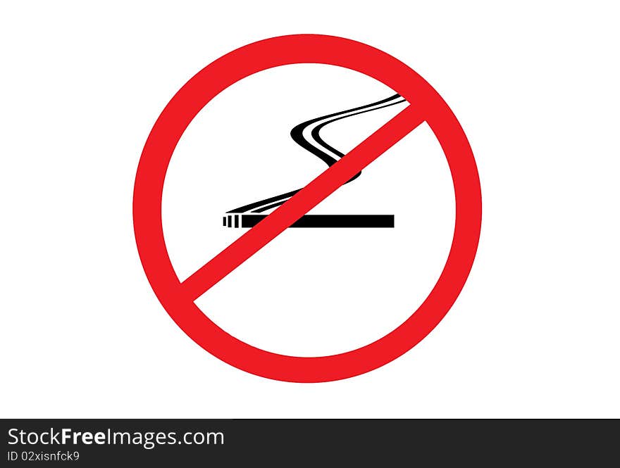 No smoking sign isolated