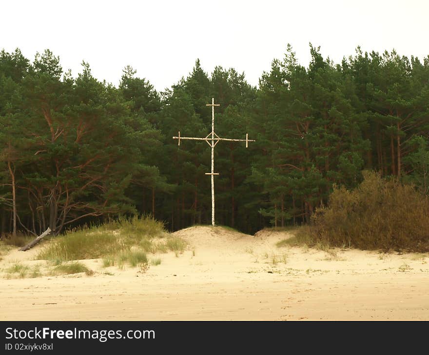 Cross on the coast