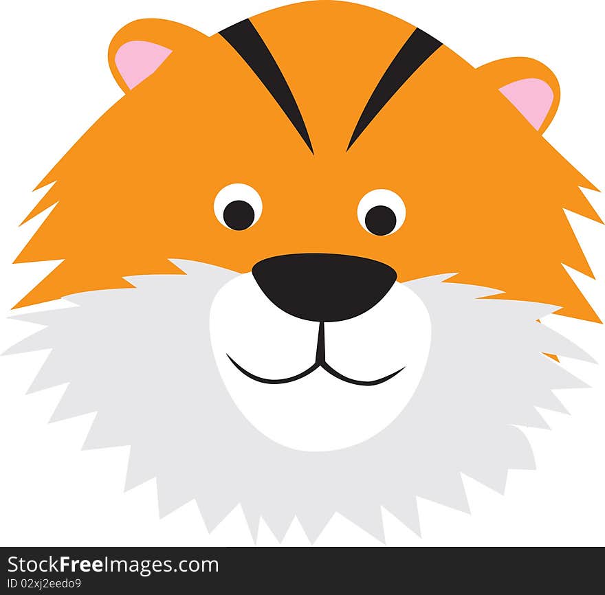 Cute animal colour illustration on white background. Cute animal colour illustration on white background