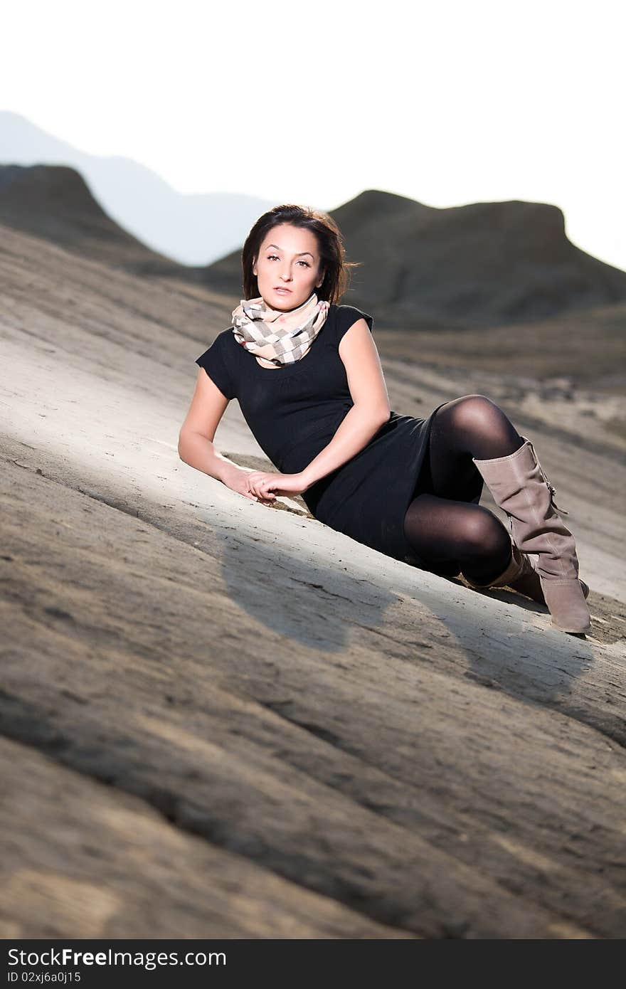 Portrait of a beautiful woman, outdoor portrait