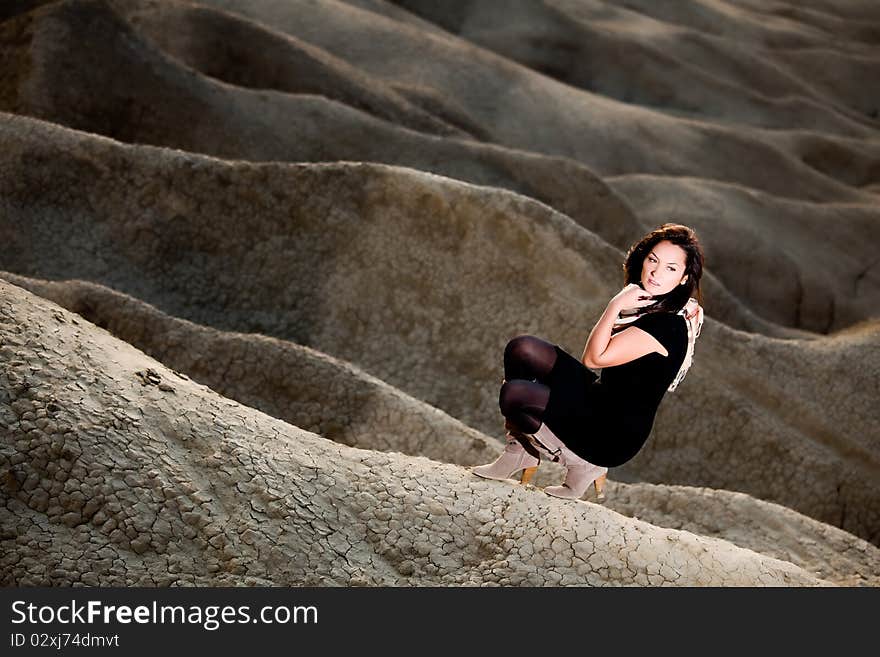 Portrait of a beautiful woman, outdoor portrait