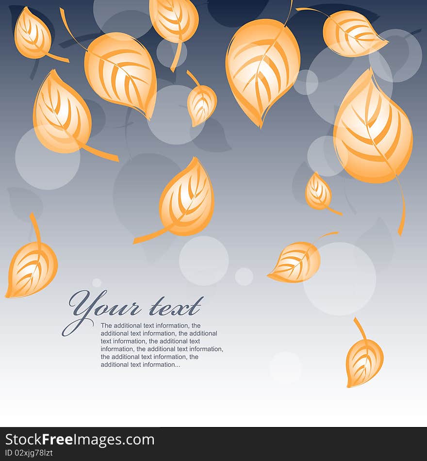 Vector background for design on a theme of autumn