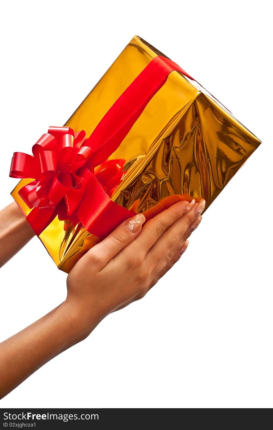 Woman Holding Gift Box