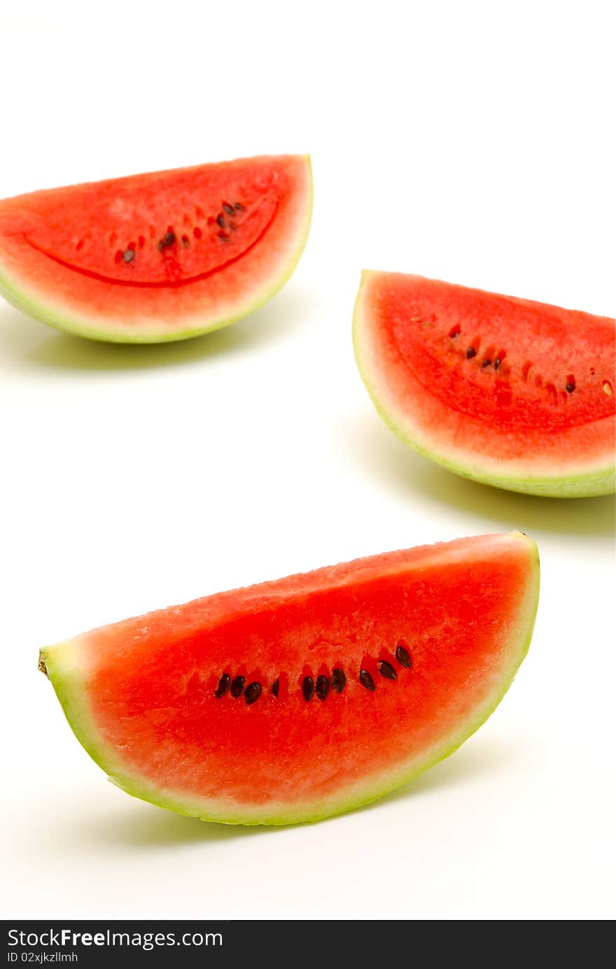 Slices of watermelon isolated