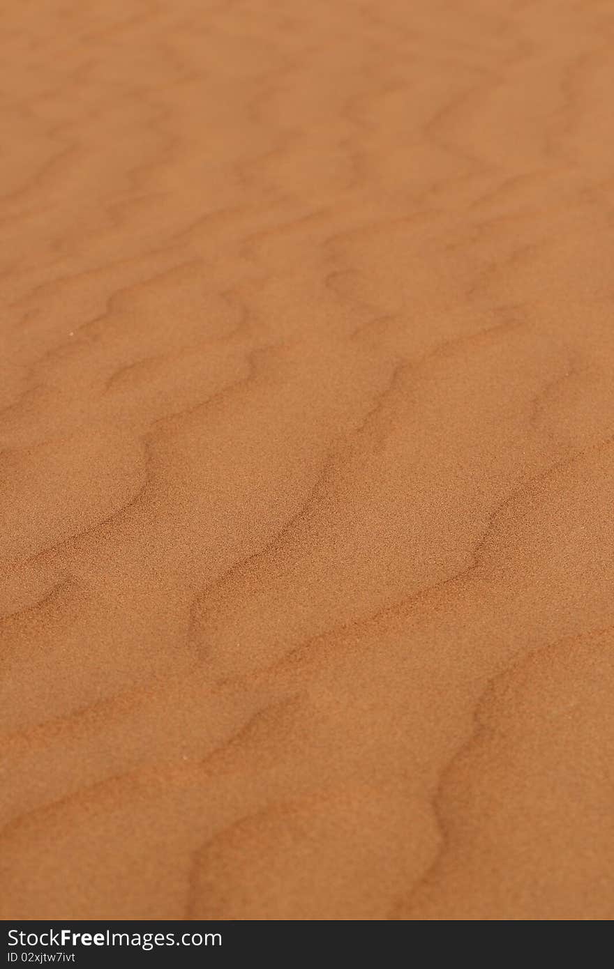 Desert sand dunes with a bright blue sky. Desert sand dunes with a bright blue sky