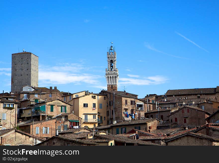 Skyline of Siena, Italy