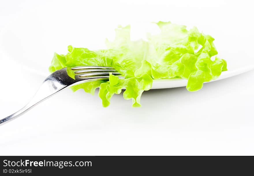 Fork With Green Salad