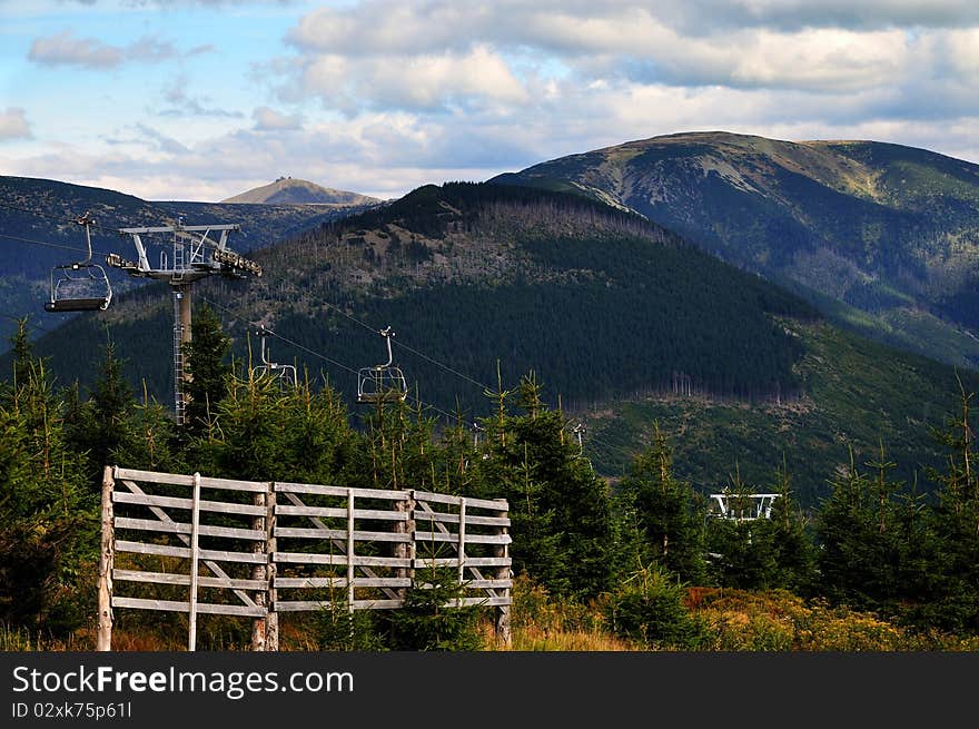 Green Hills and the town Spindleruv mlyn