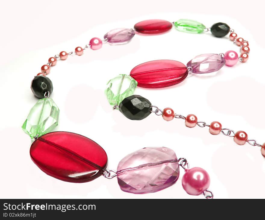 Red purple colored beads