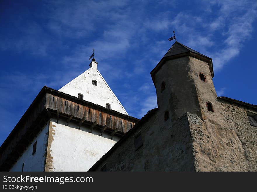 Narva fortress against the sky. Narva fortress against the sky