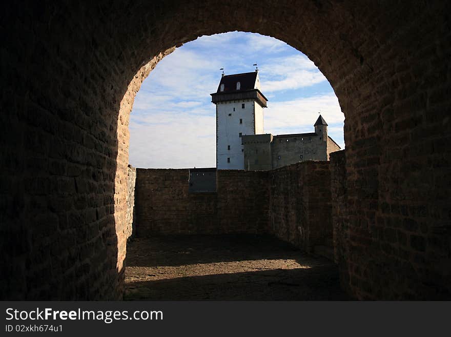 Old fortress in the city of Narva