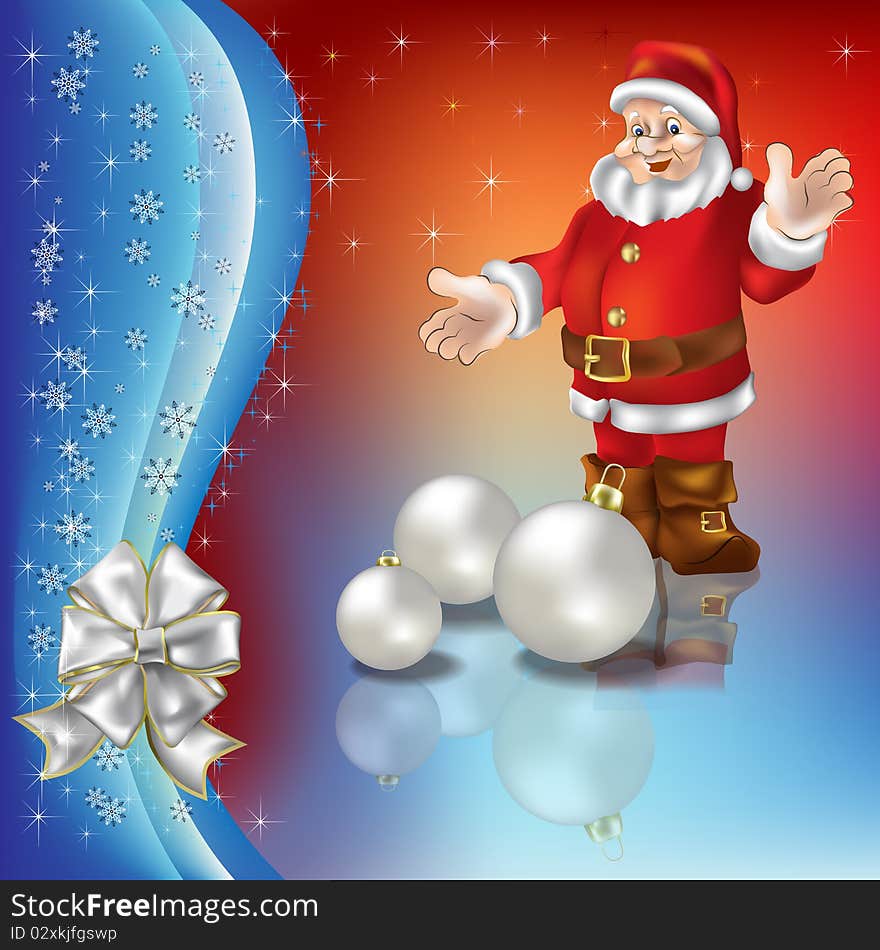 Christmas greeting with Santa Claus