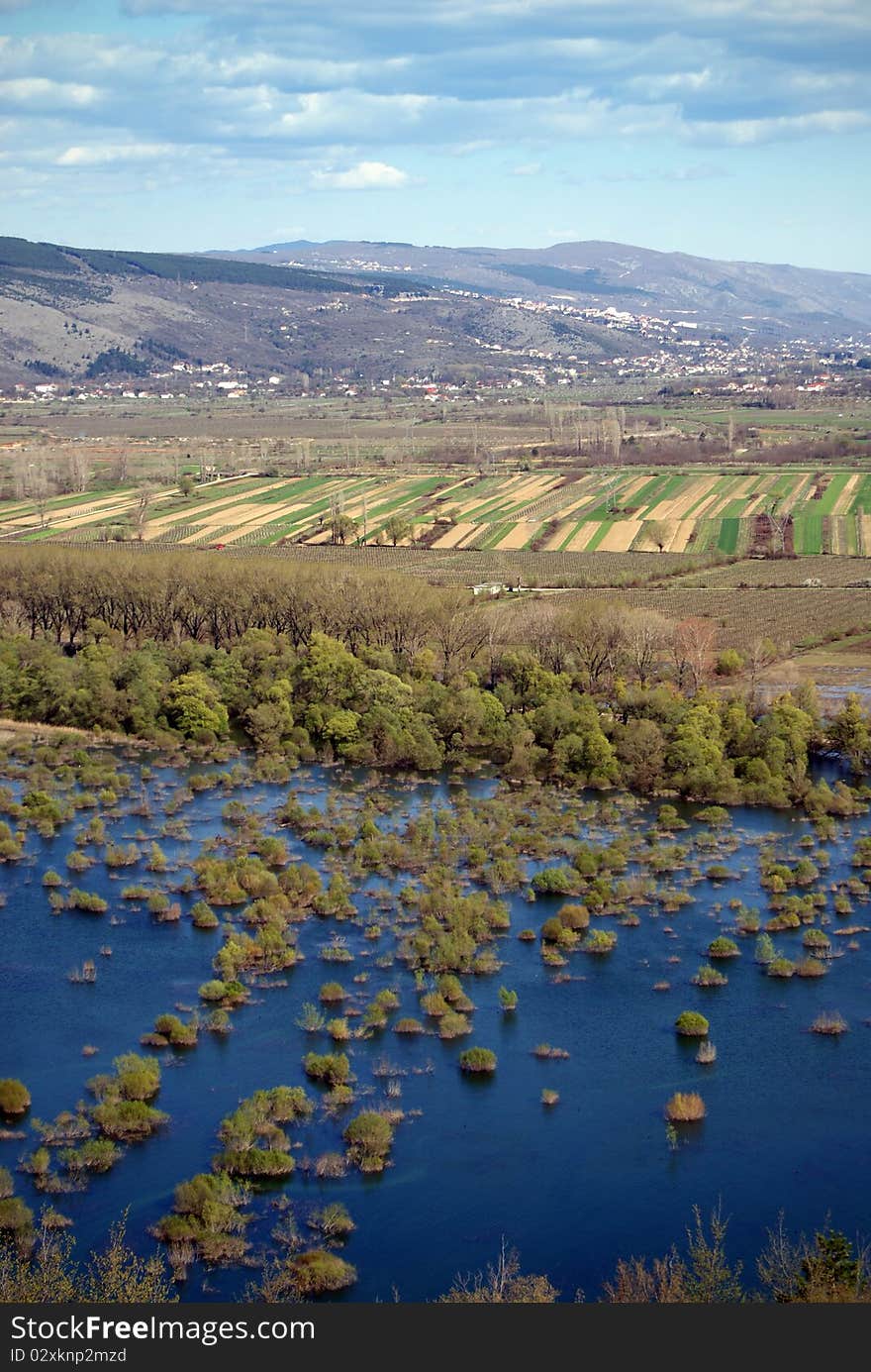 Flooded field