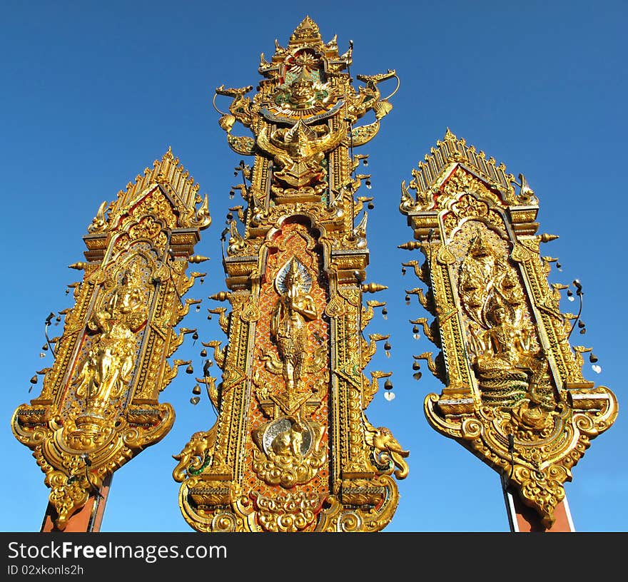 Deva or angle of Hindu Statue at golden triangle in Thailand. Deva or angle of Hindu Statue at golden triangle in Thailand