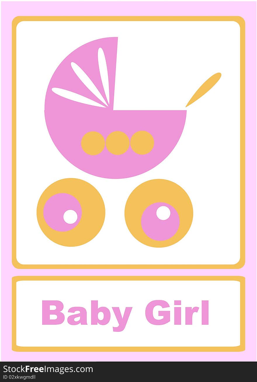 Baby girl announcement