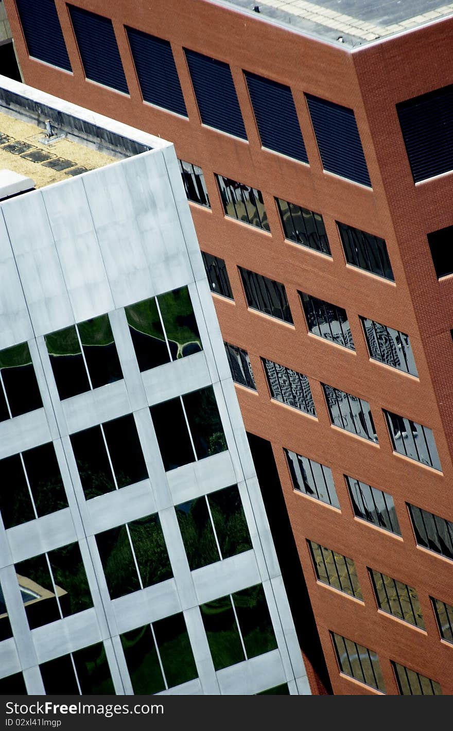 Close up of two skyscraper. Close up of two skyscraper