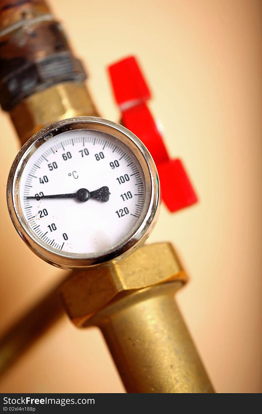 Temperature gauge , heating
equipment in boiler-room