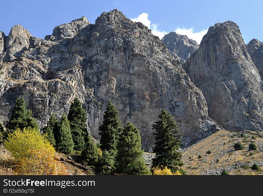 Wild Mountainscape In Central Asia