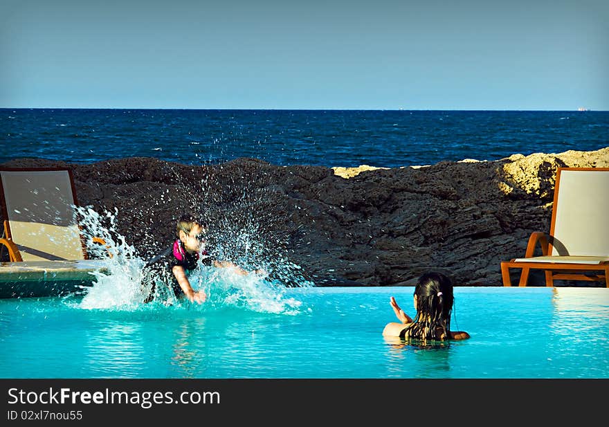 Boy making a Splash