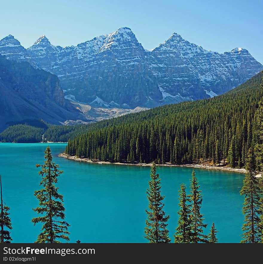 Lake Moraine, Banff National Park, Alberta, Canada. Lake Moraine, Banff National Park, Alberta, Canada