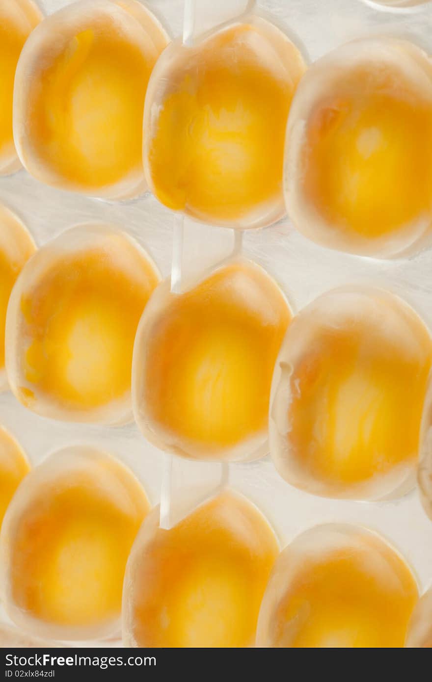 Several white chocolats in tray