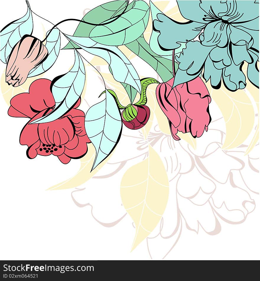 Romantic floral background