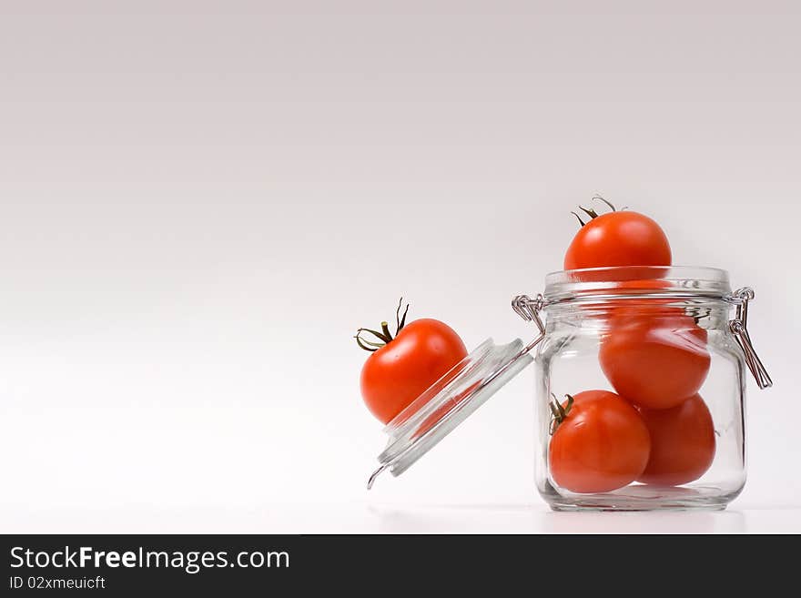 Tomatoes in a jar