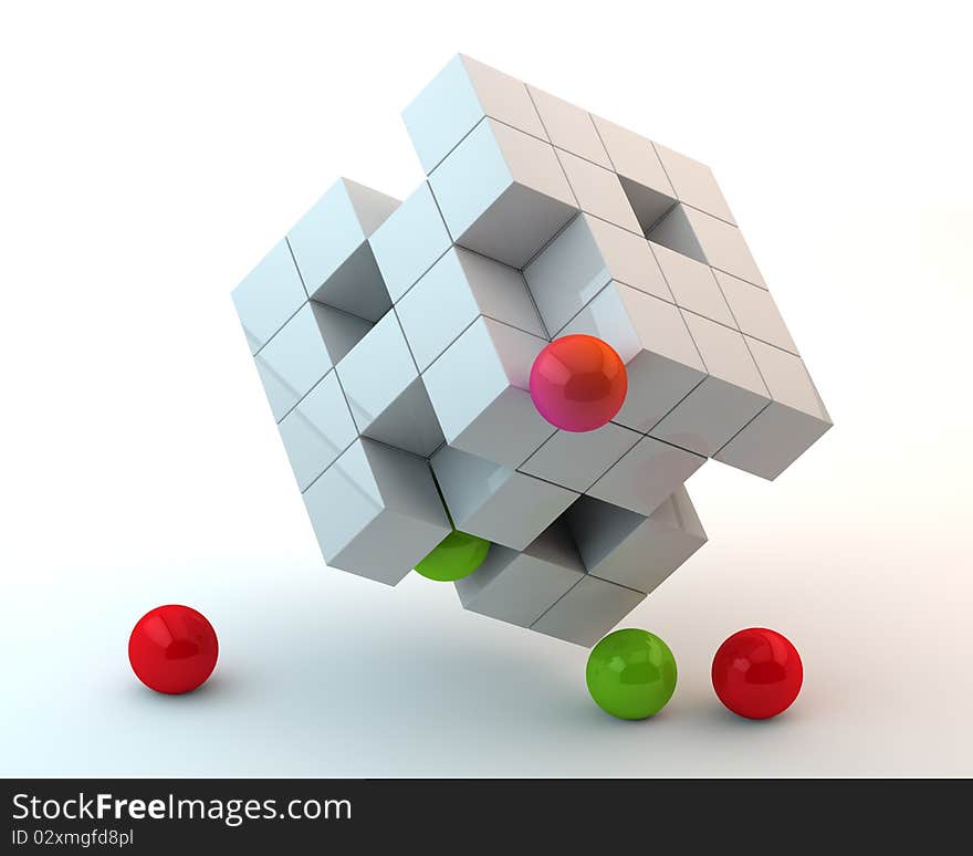 White Cubes And Spheres