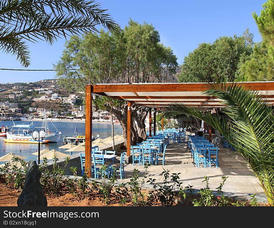 Outdoor beach restaurant