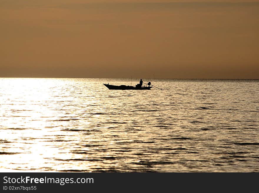 Sailing in the evening