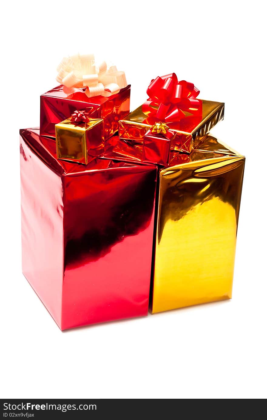 Yellow and red presents