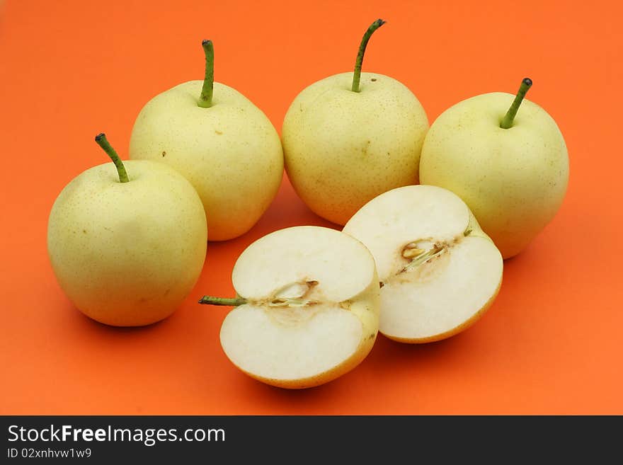 Tasty pear isolated on white background