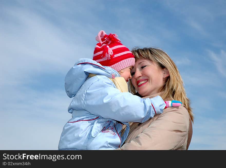 Happy family. Mother and the child