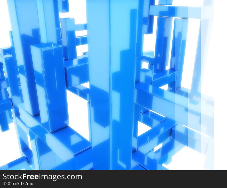 Abstract blue structure