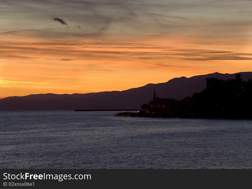 Sunset In Genoa