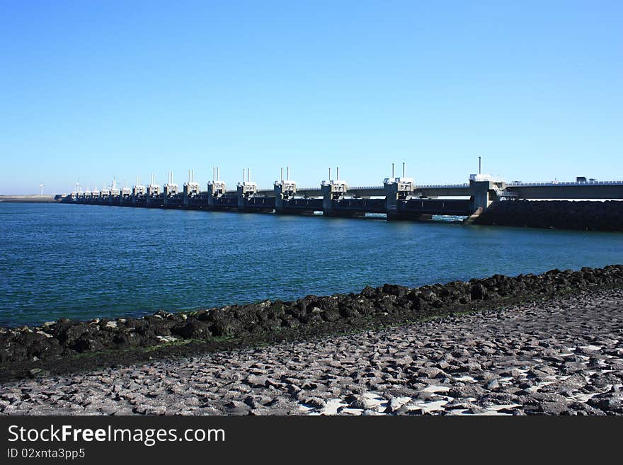 The Oosterscheldedam in Zeeland province, Netherland