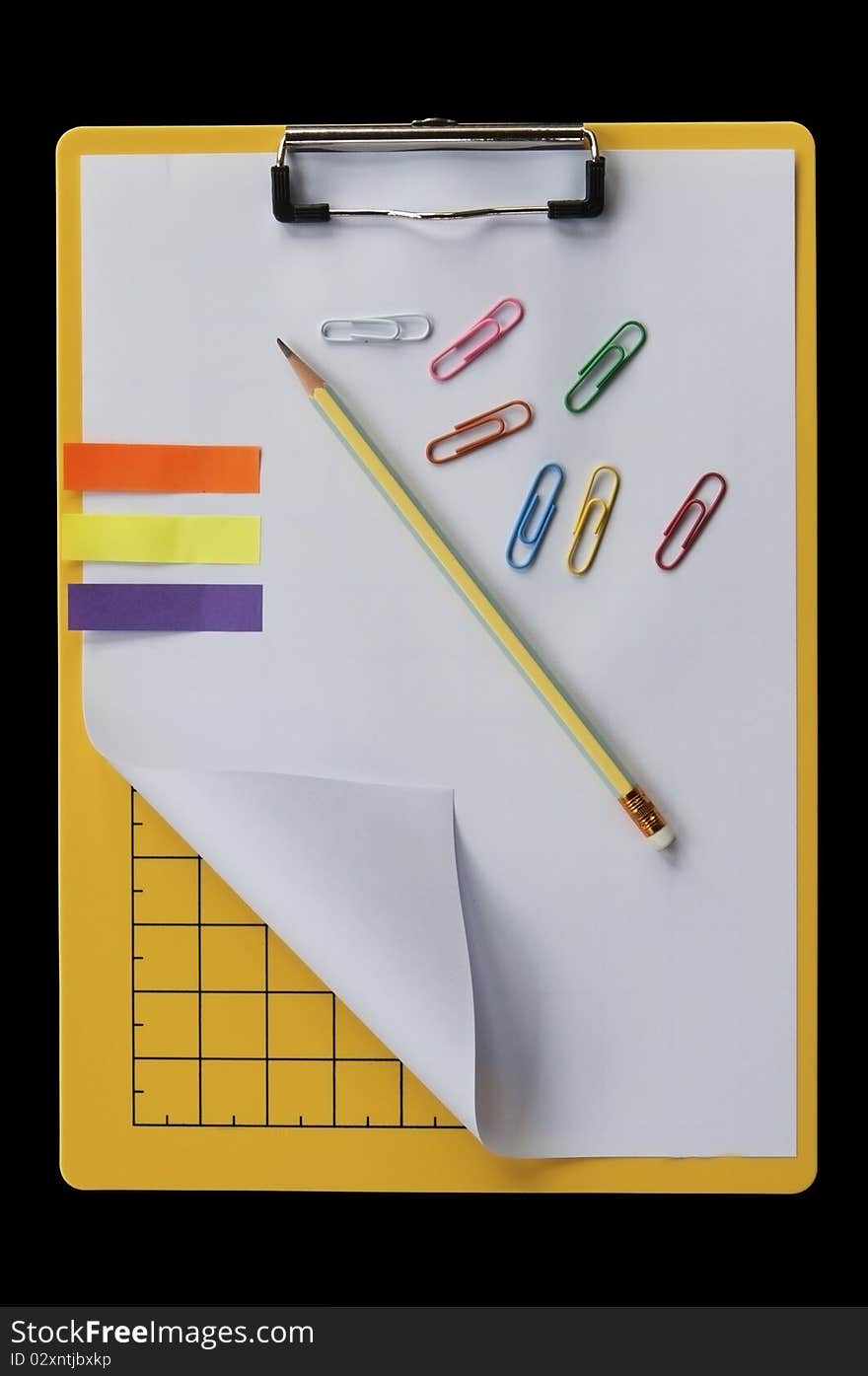 Pencil And Clip On Write Support Board