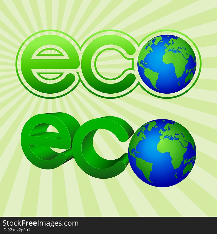 Abstract eco background. Vector illustration.