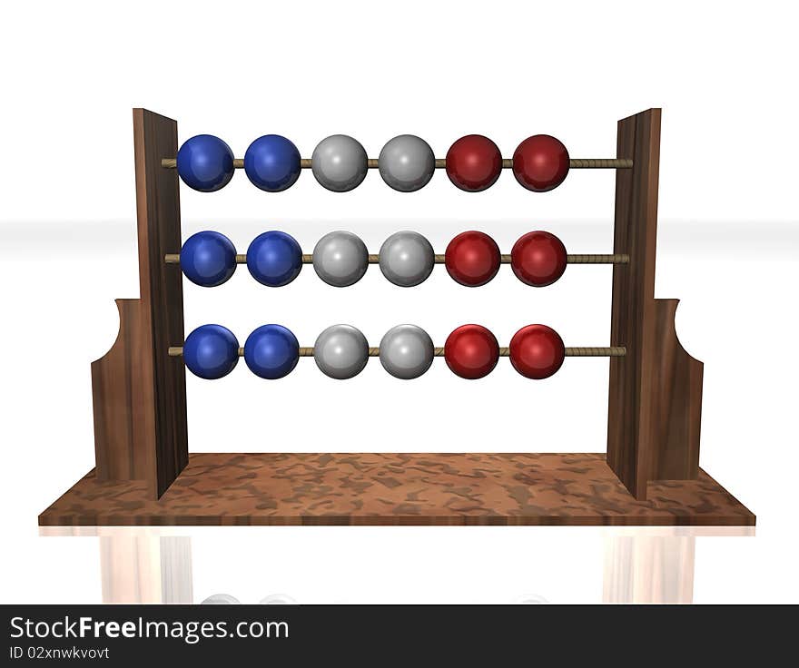 Abacus France flag 3d rendering