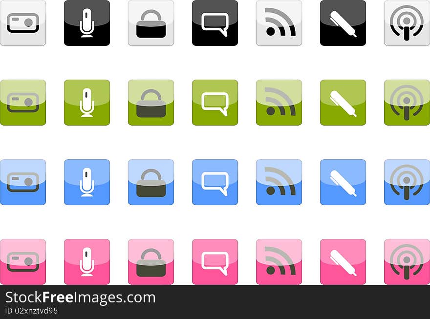 Icons for Web 2.0 style